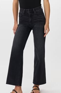 Quince NWOT Bella Stretch Wide Leg Jeans Faded Black Size 25/32